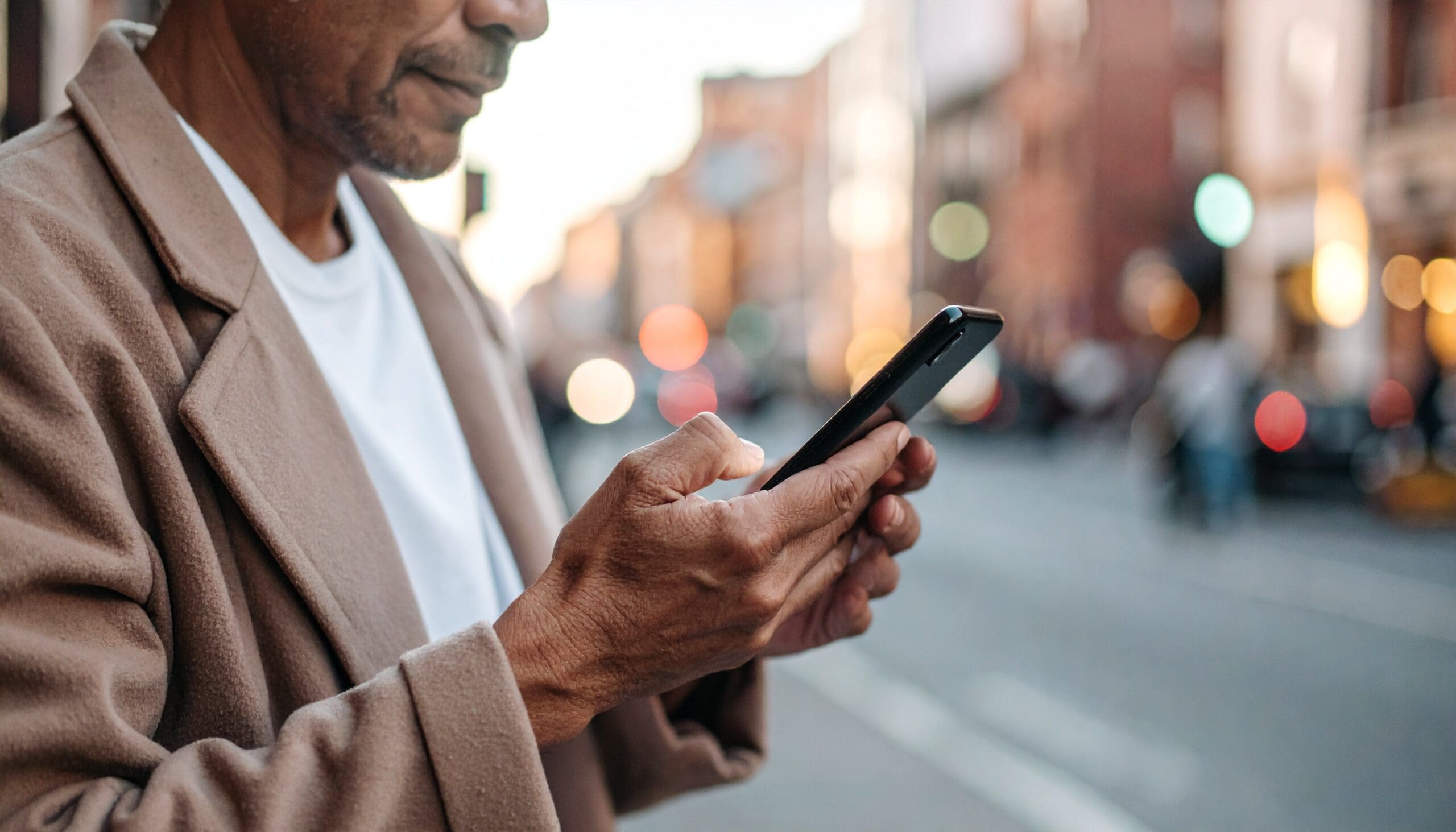 Person texting on their cell phone