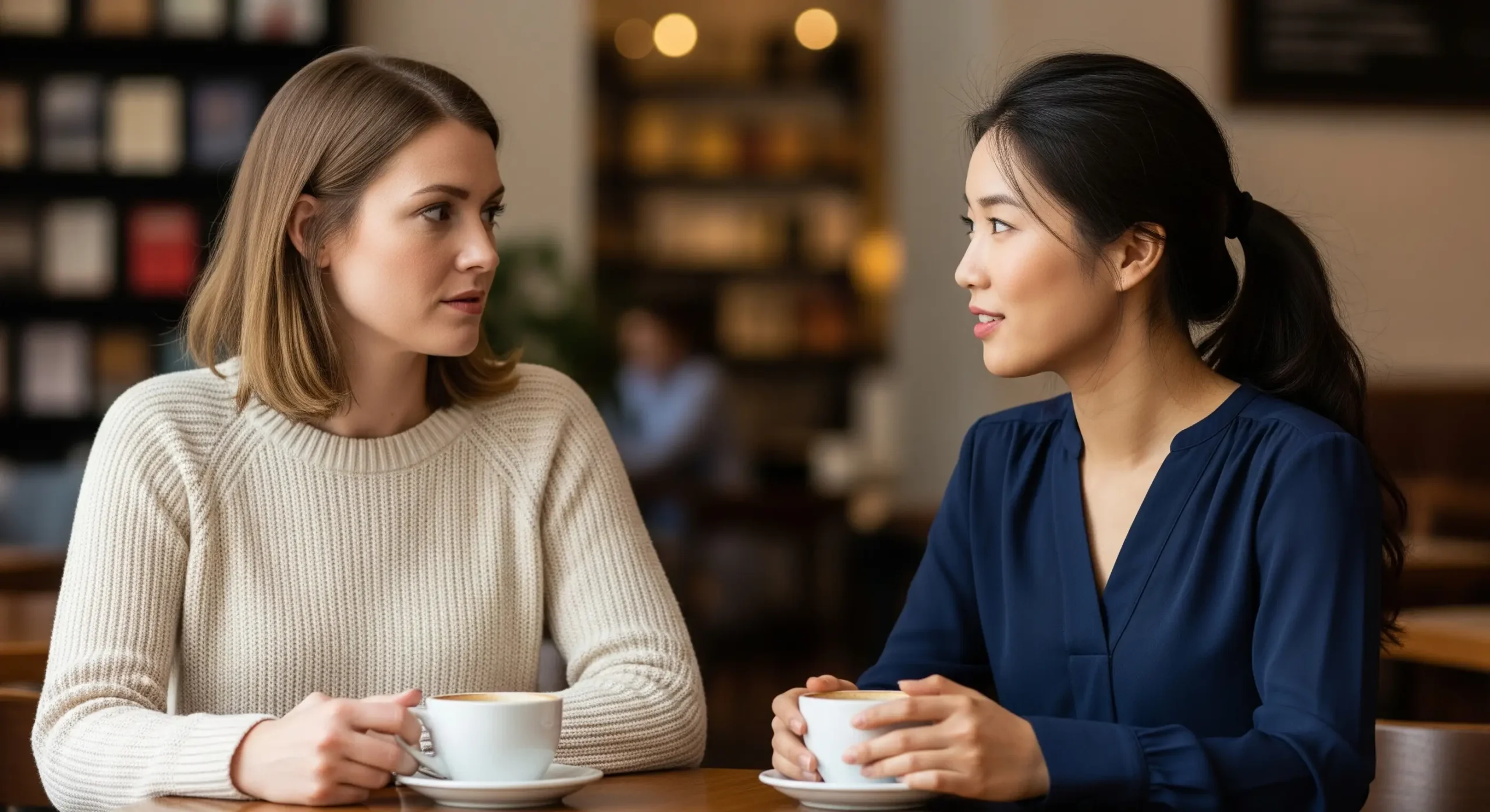two women reducing stress by talking
